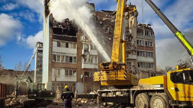 Разрушенный в Тернополе дом. Фото: ГСЧС
