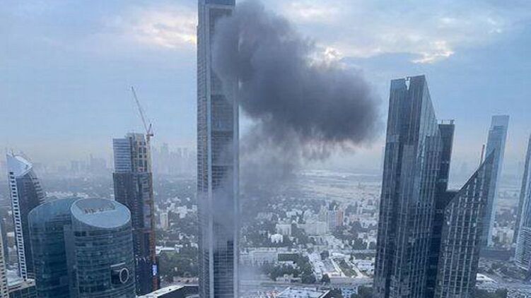 Последствия атаки БпЛА в Дубае. Скриншот