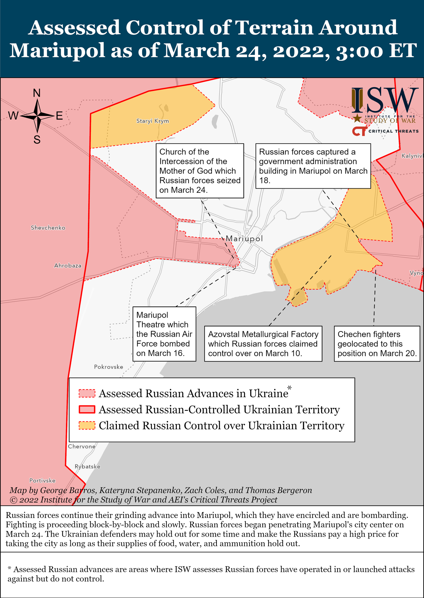 Карта боевых действий в Украине