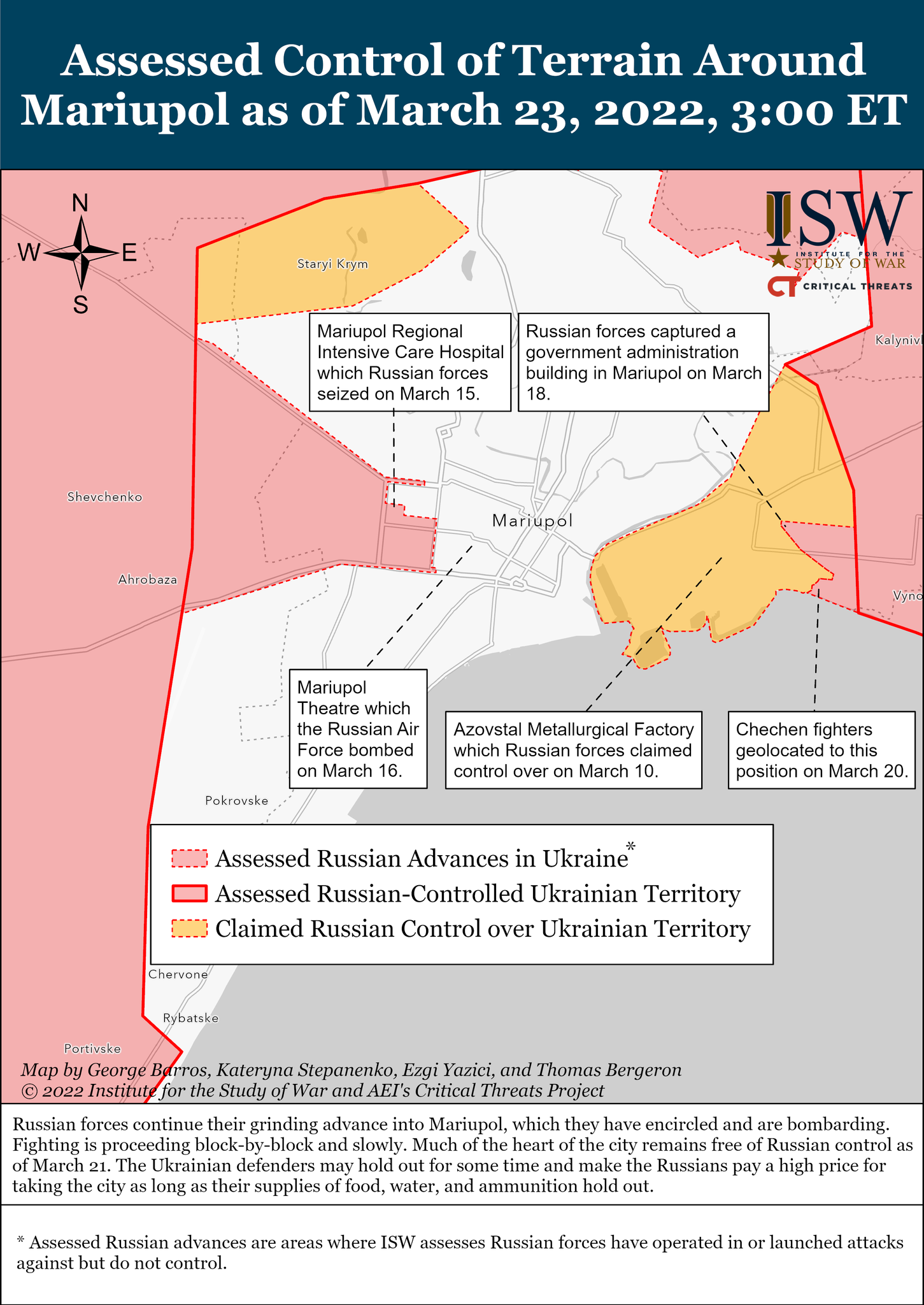 Карта боевых действий в Украине