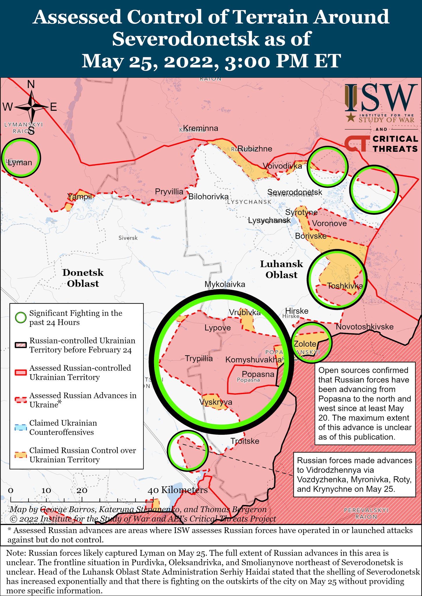 Карта боевых действий в Украине