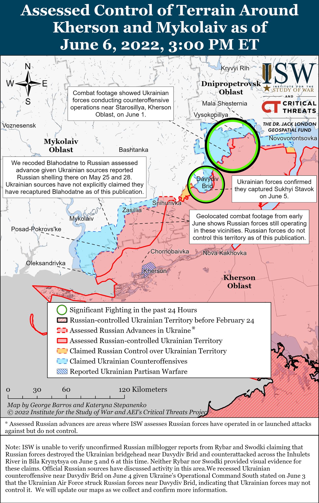 Карта боевых действий в Украине