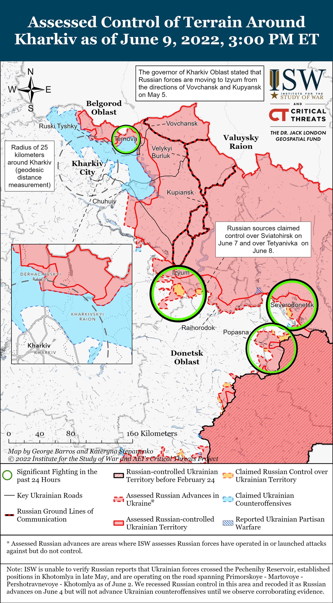 Карта боевых действий в Украине