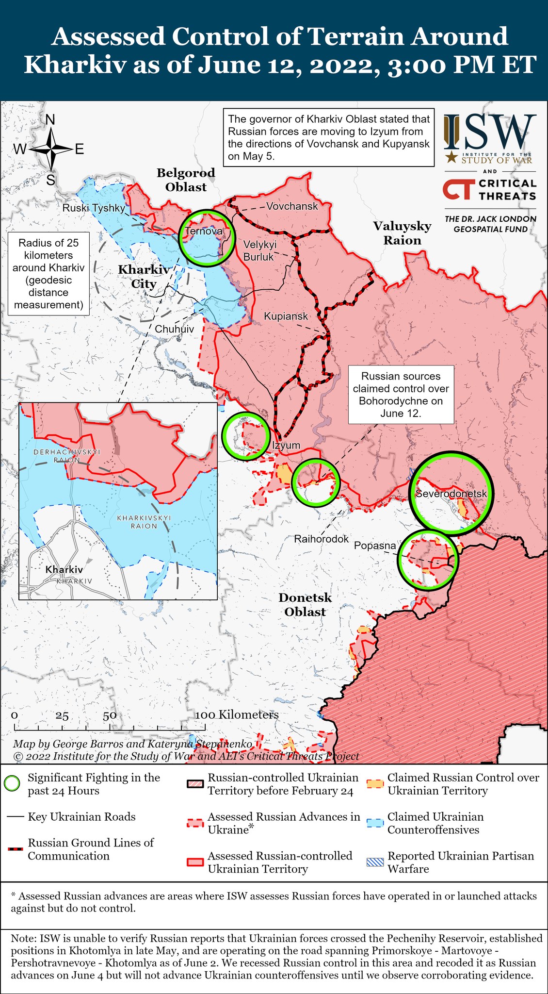Карта боевых действий в Украине