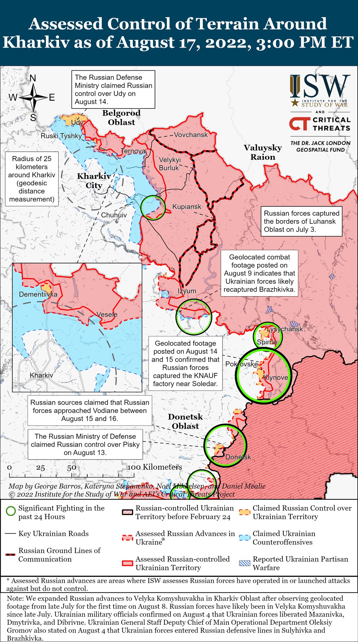 Карты боевых действий в Украине
