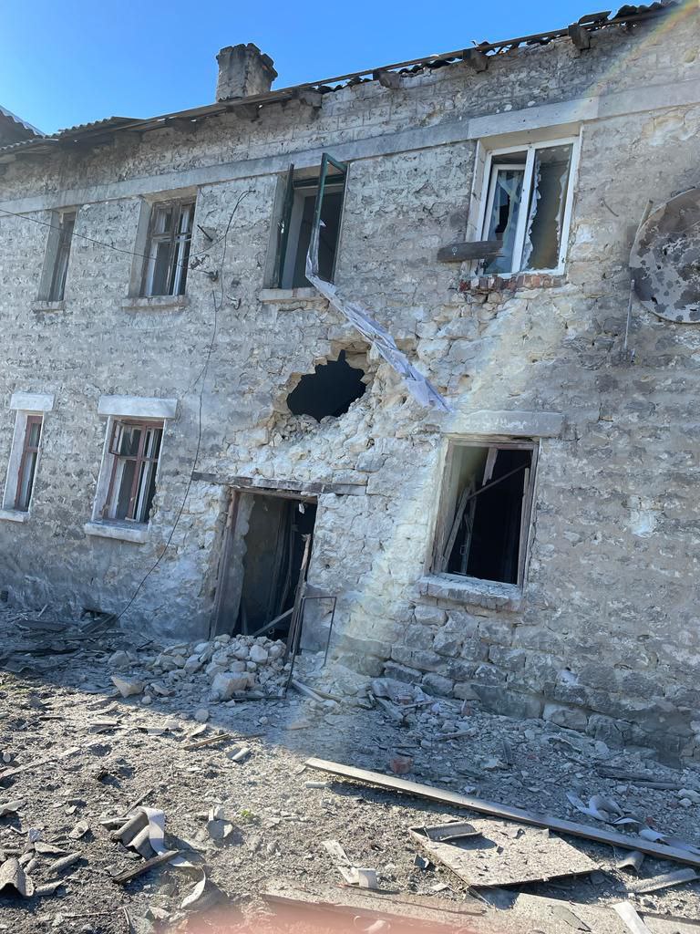 последствия обстрела Донецкой области