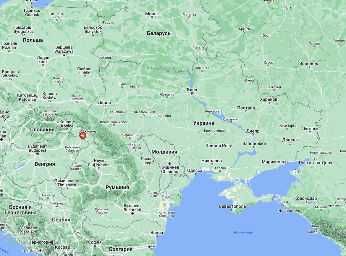 В Україні на Закарпатті стався землетрус магнітудою 3,3 бали