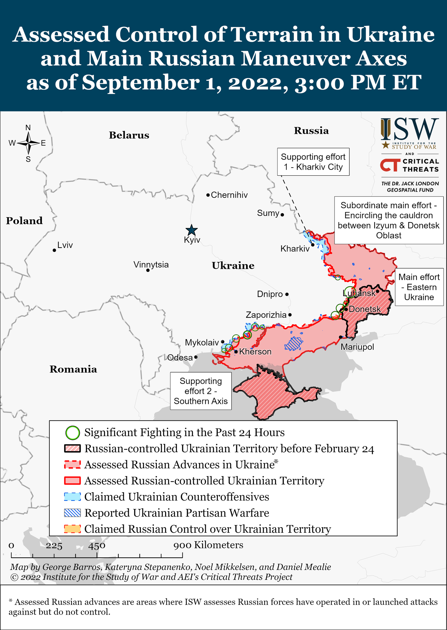 Карты боевых действий в Украине