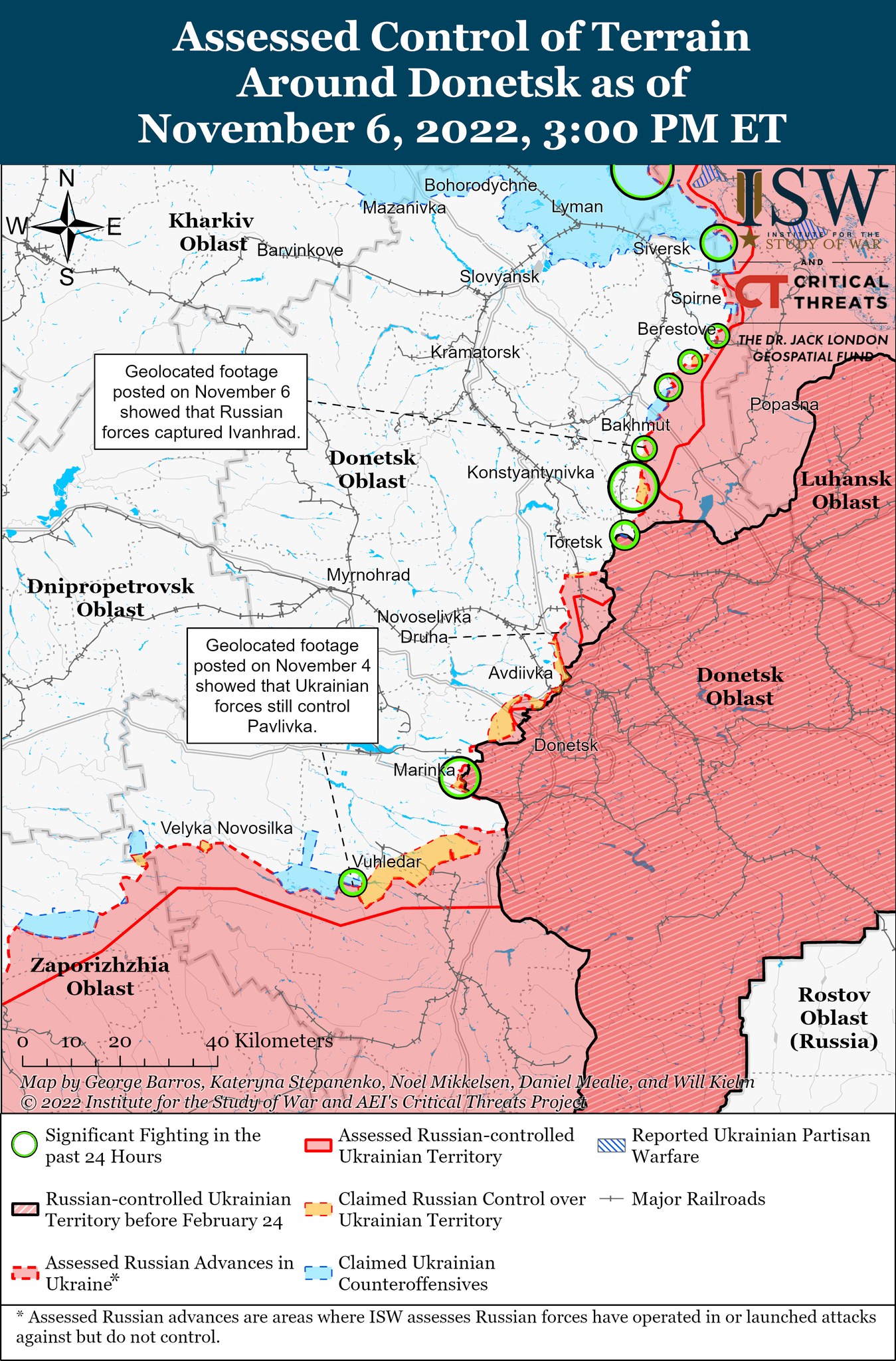Карты боевых действий в Украине
