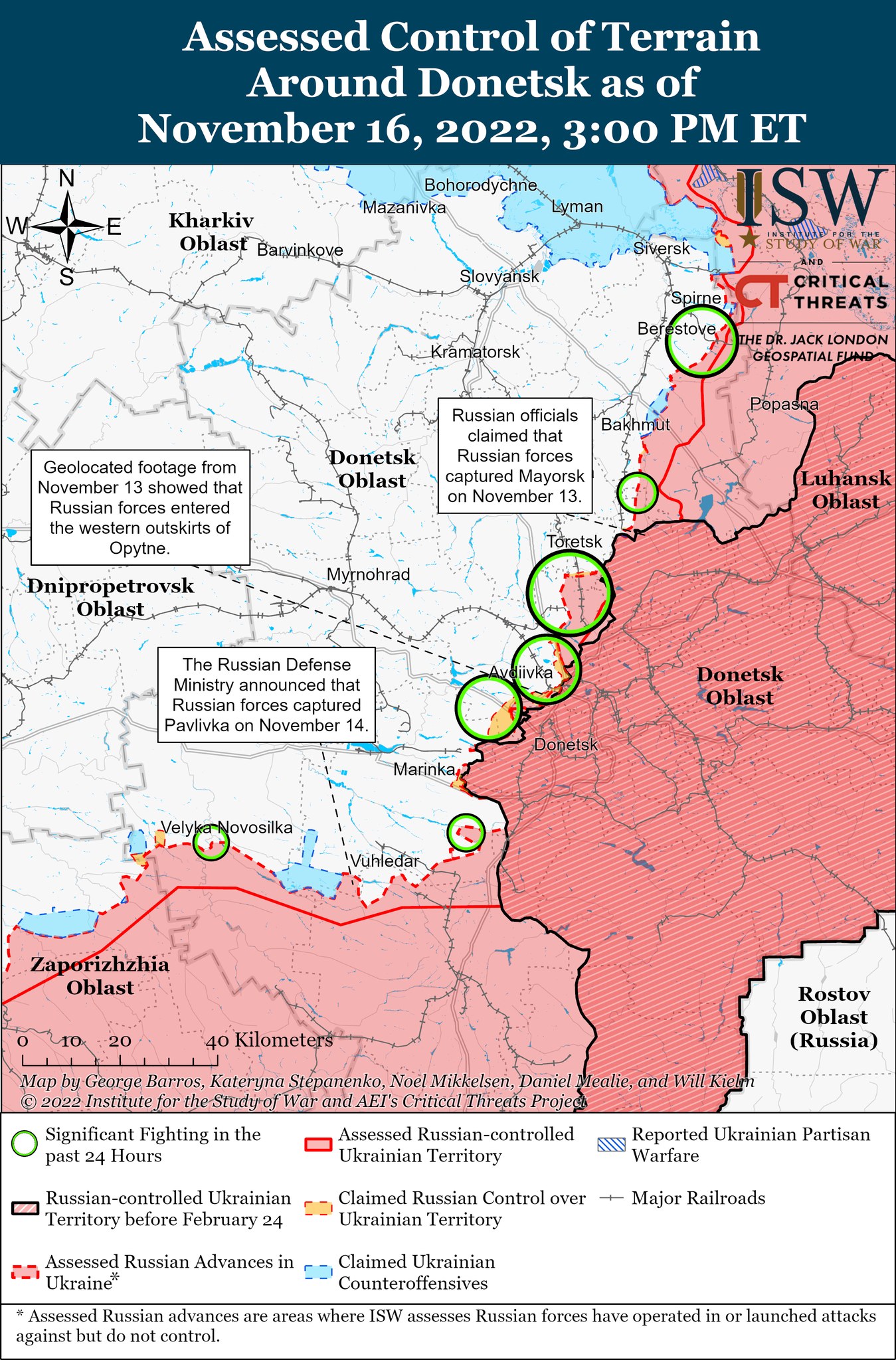 Карты боевых действий в Украине