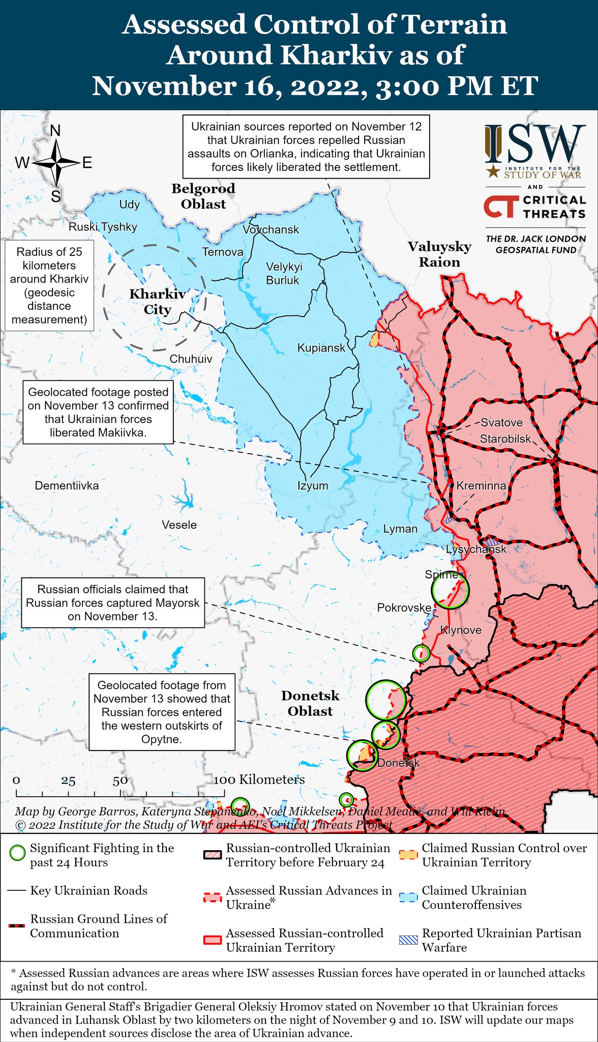 Карты боевых действий в Украине