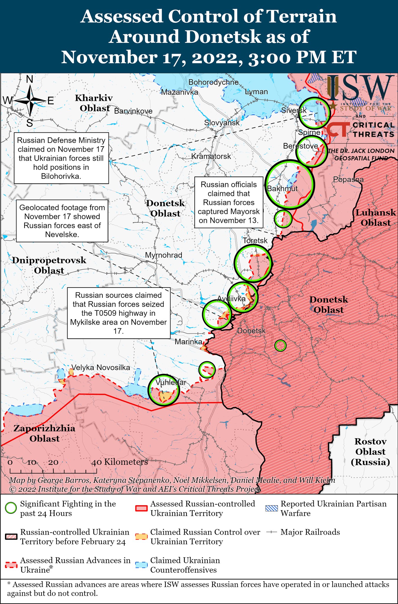 Карты боевых действий в Украине