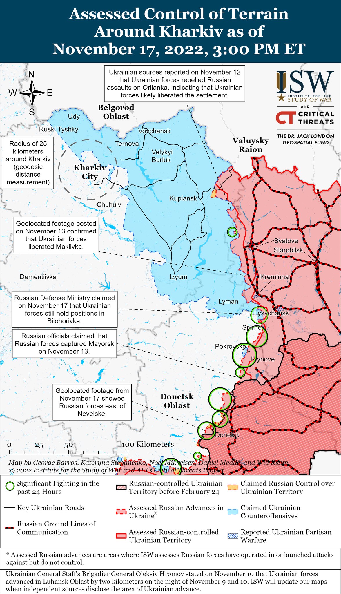 Карты боевых действий в Украине