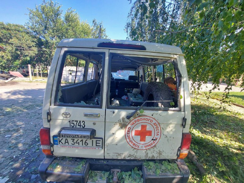 В Славянске обстреляли базу эвакуационного отряда Красного Креста
