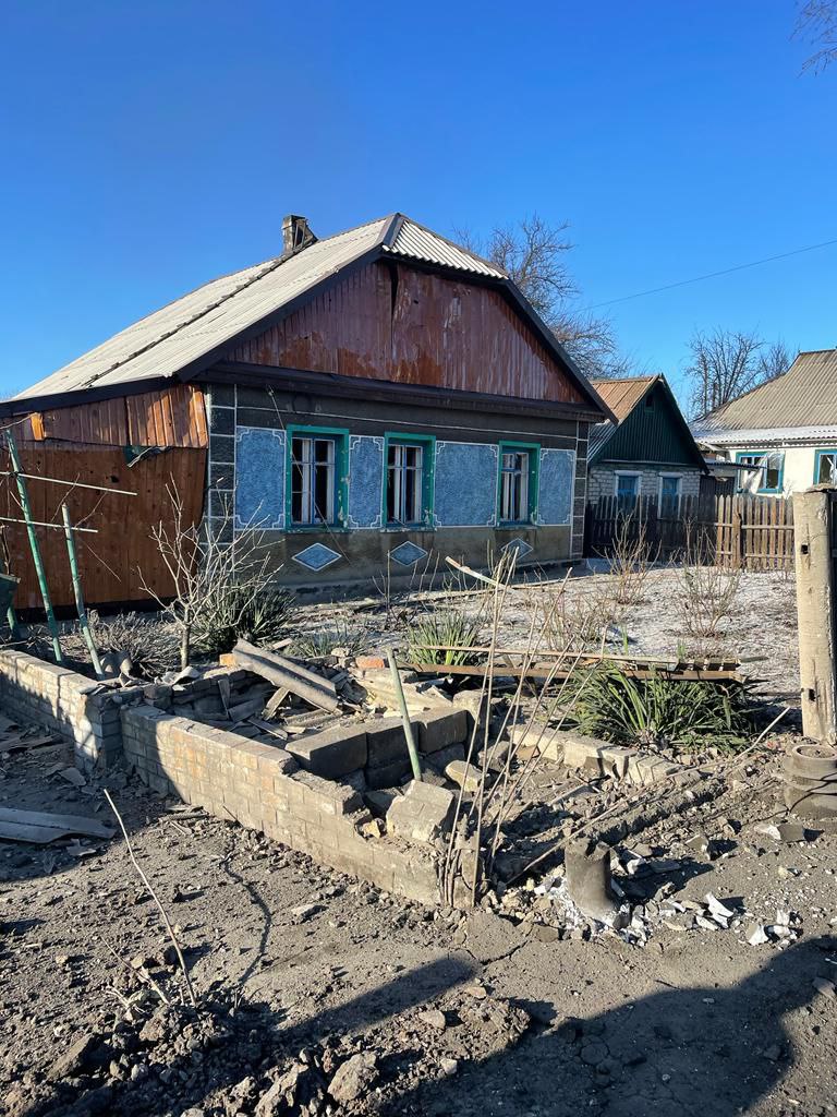 последствия обстрела Донецкой области