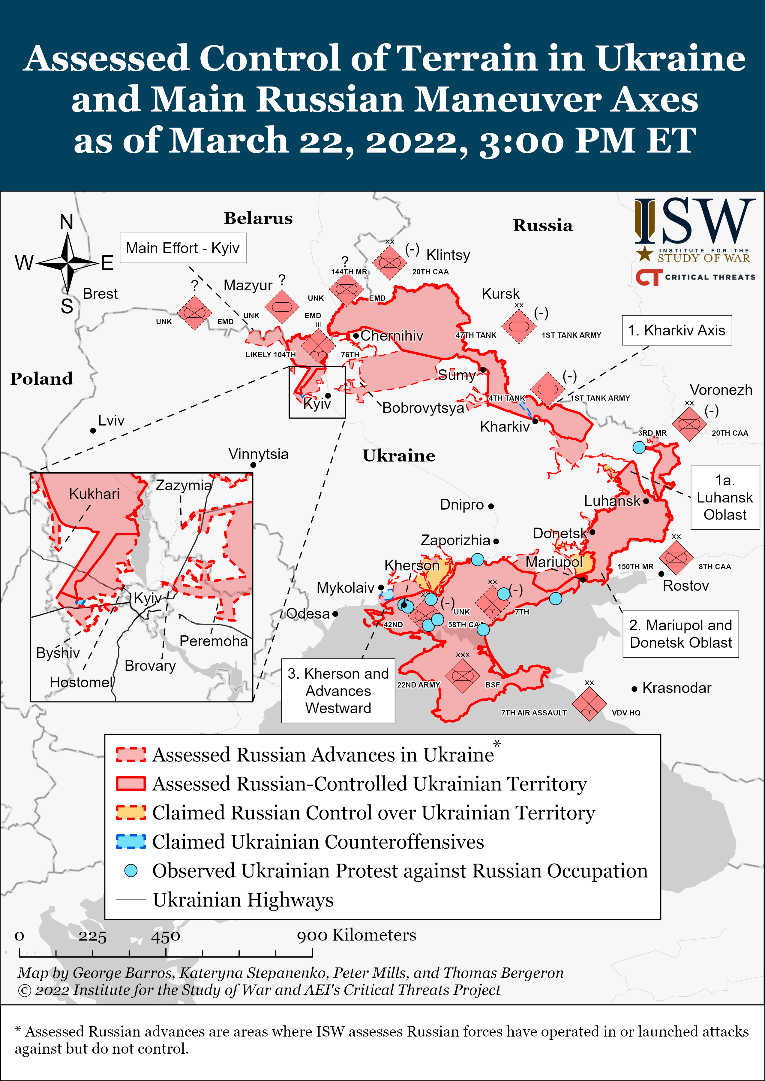 Карта боевых действий в Украине