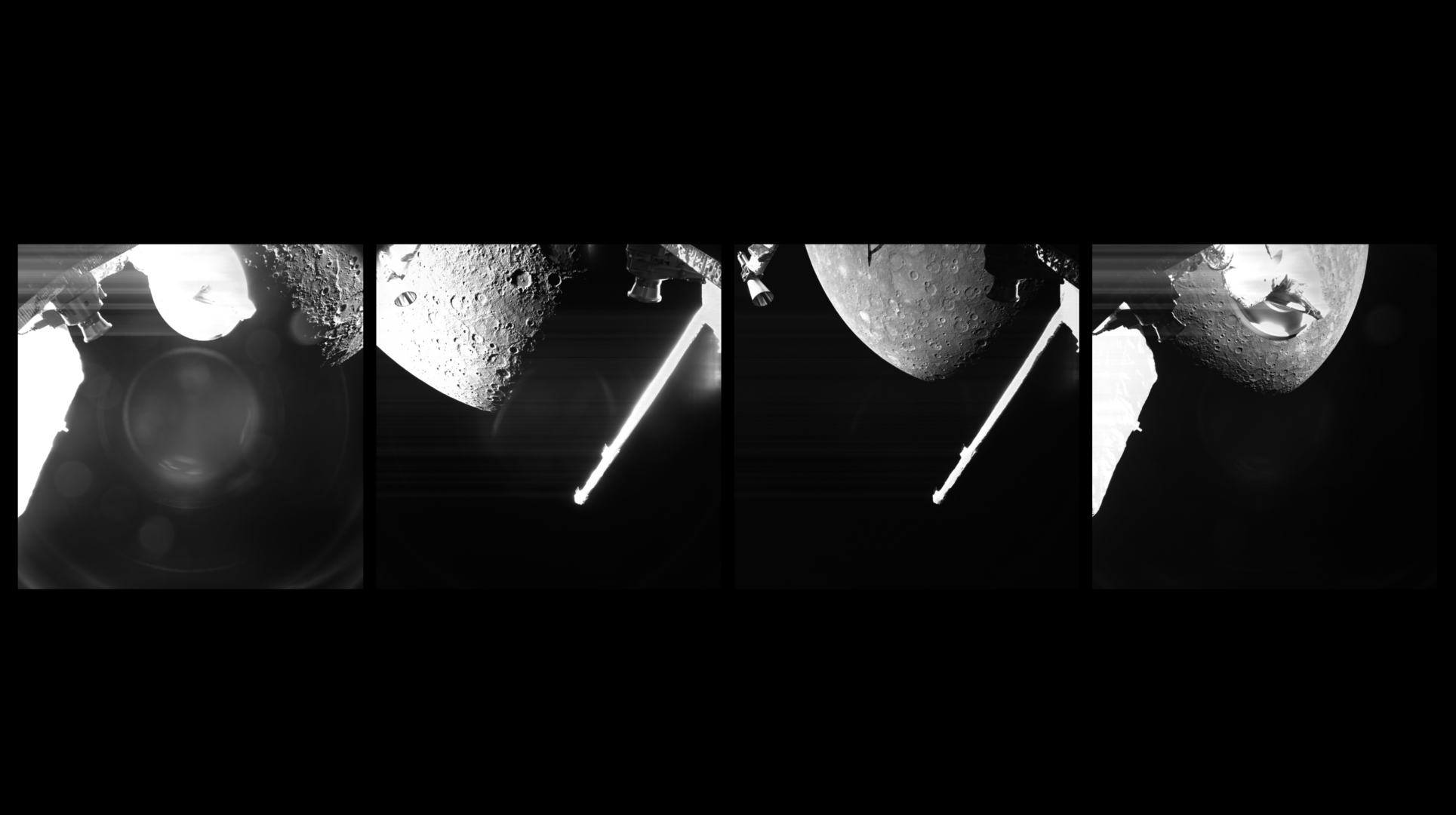 Снимки с частями BepiColombo