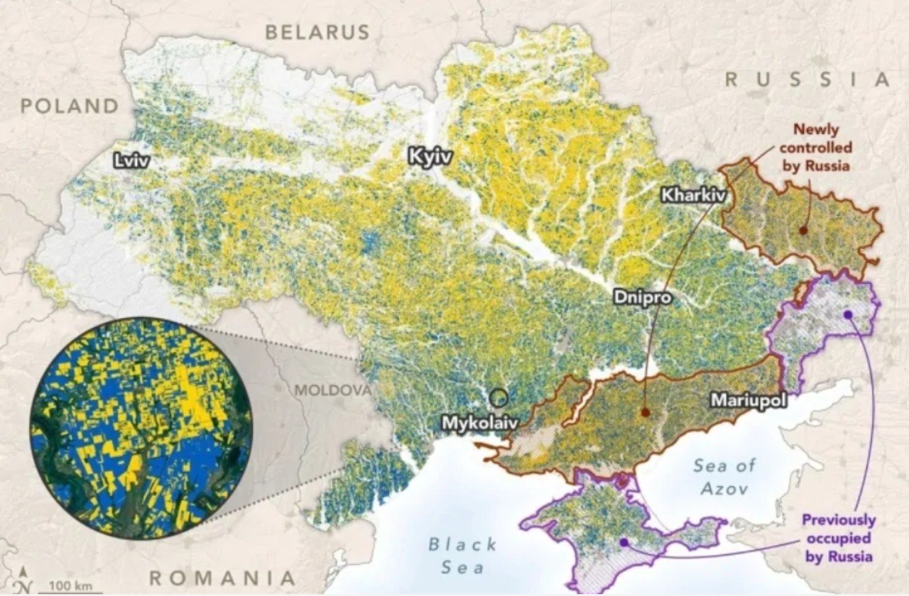Карта NASA Harvest
