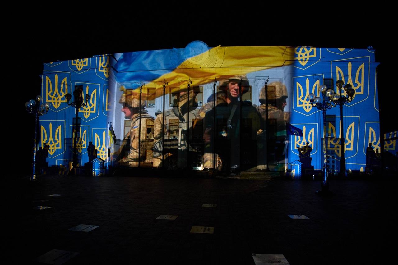 Подсветка зданий в Киеве