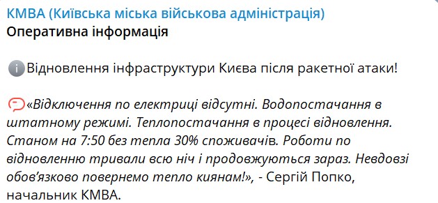 Где нет тепла в Киеве, когда появится отопление, рассказали в КГВА