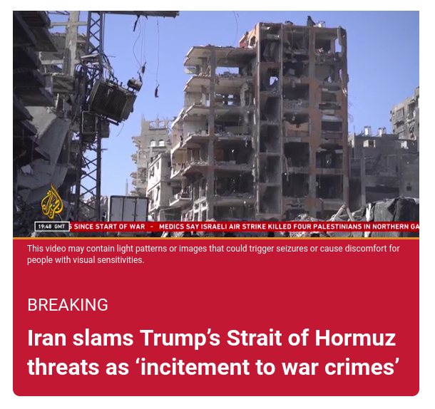 Знімок на aljazeera.com &ndash; Іран відповів на вимоги і погрози Трампа