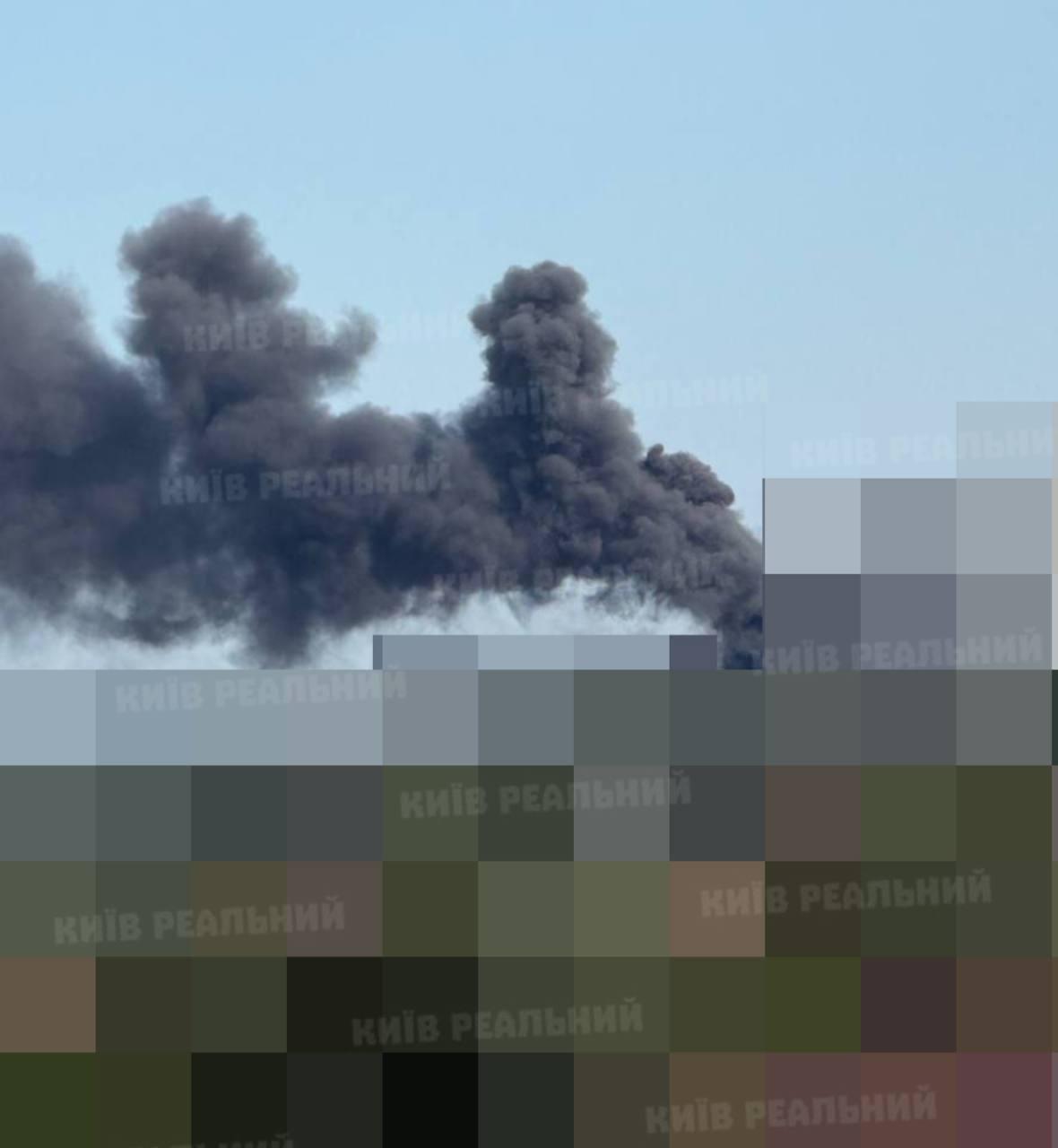 Фото палаючої ТЕЦ-6 у Києві. Джерело &ndash; Телеграм