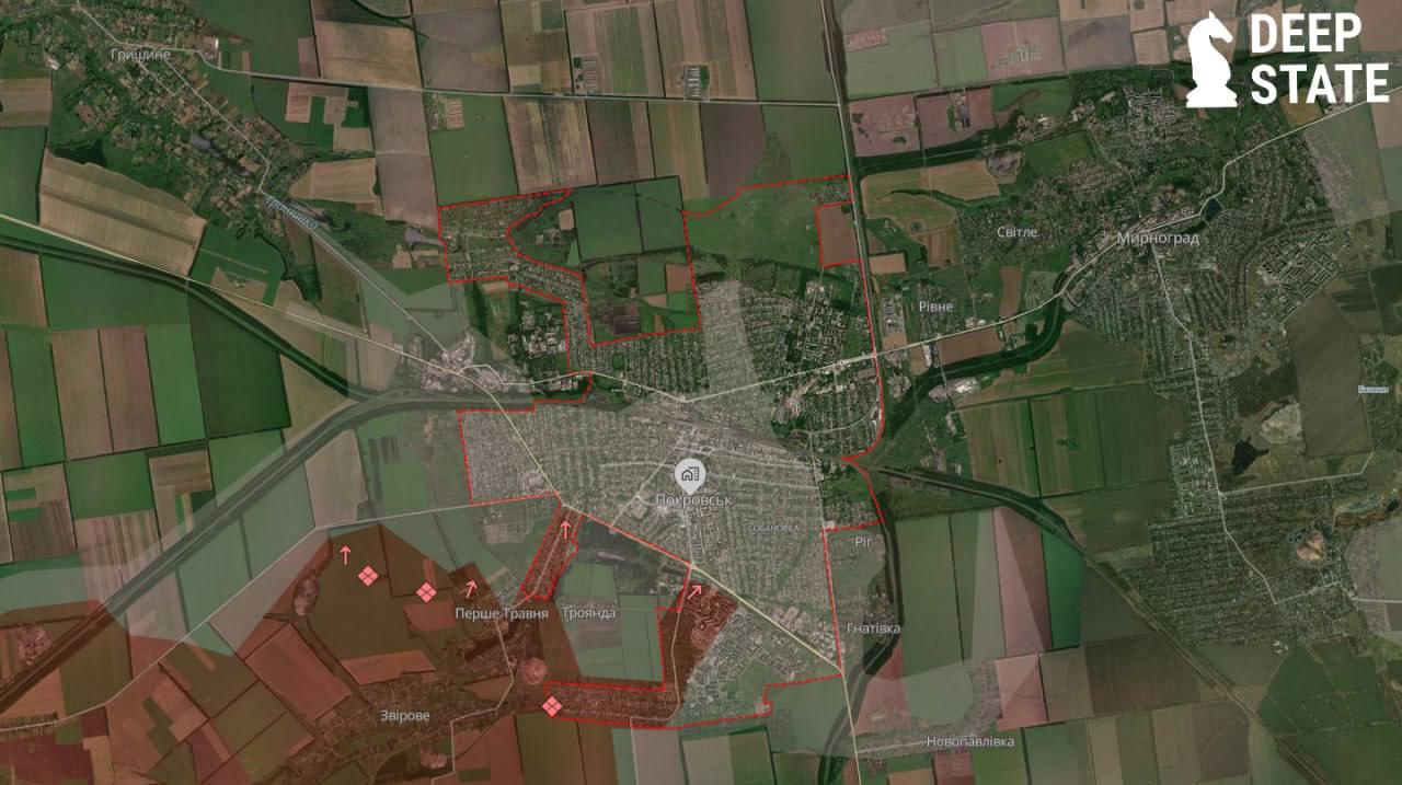 Покровськ Донецької області. Карта бойових дій Deep State