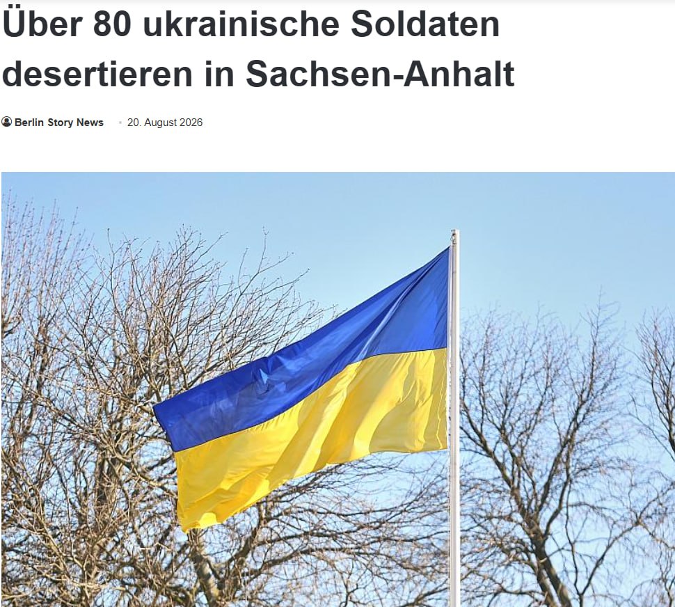 Снимок заголовка на zeit.de &ndash; Сотни украинских военных сбежали с учений в Германии