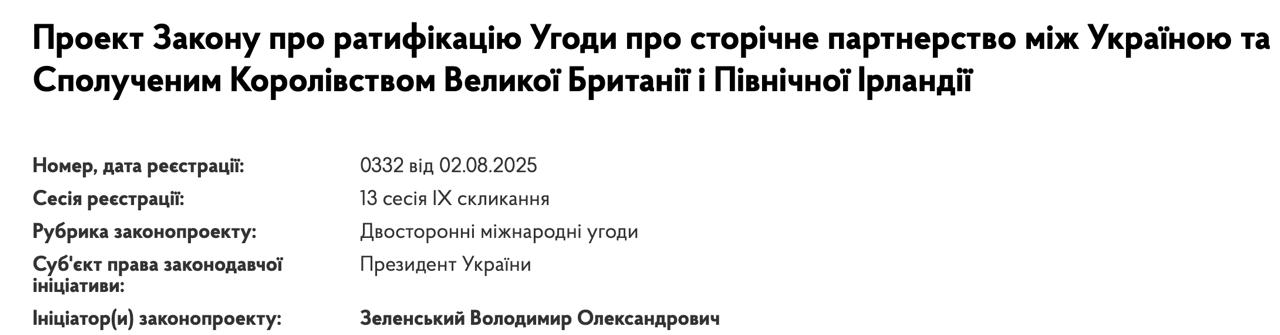 Снимок информации на rada.gov.ua