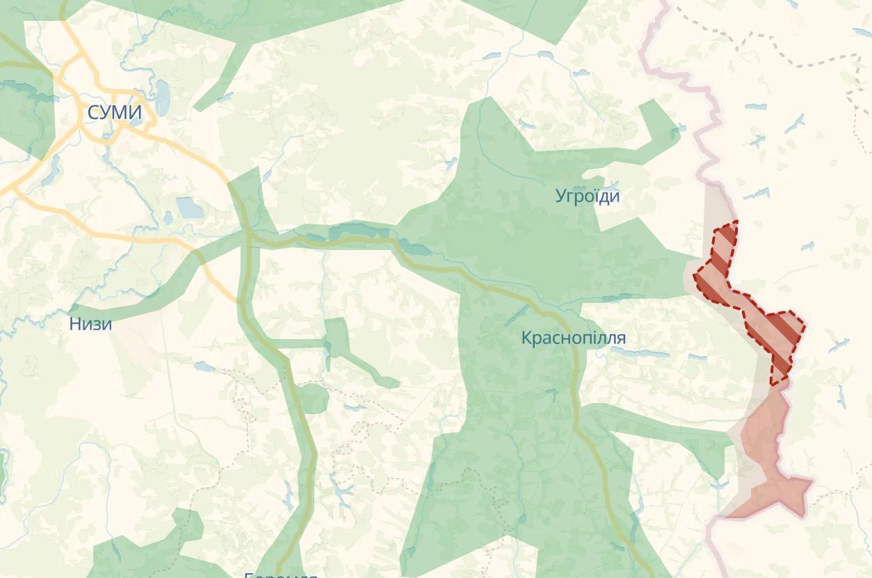 Запорізька область. Карта (2) бойових дій