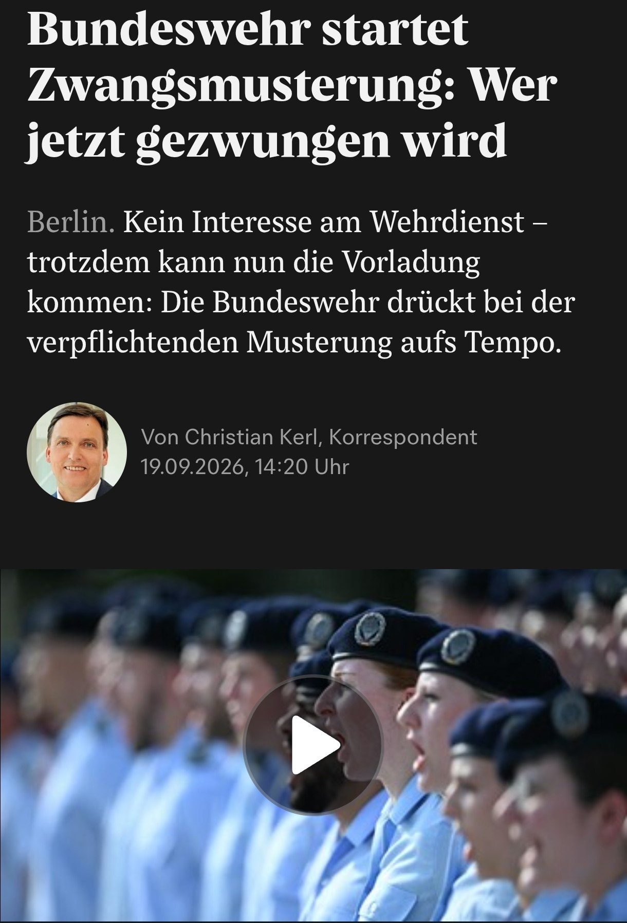 Снимок заголовка на morgenpost.de &ndash; 
