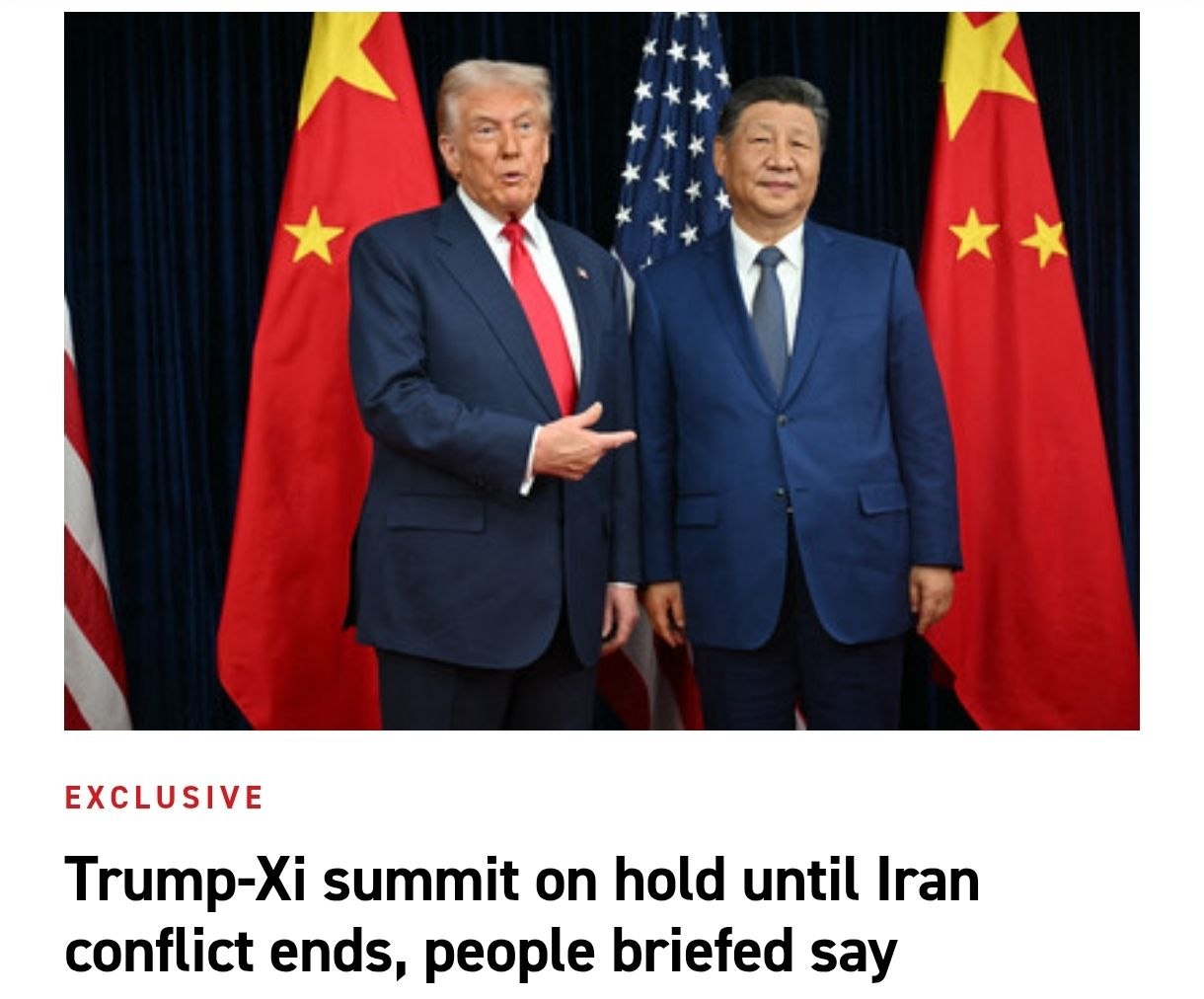 Трамп відклав зустріч із Сі Цзіньпіном через війну з Іраном.