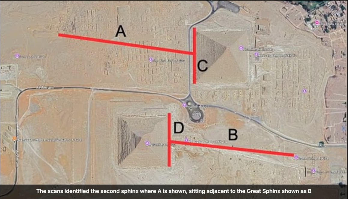 Знімок з космосу пірамід у Єгипті. Джерело – telegraph.co.uk