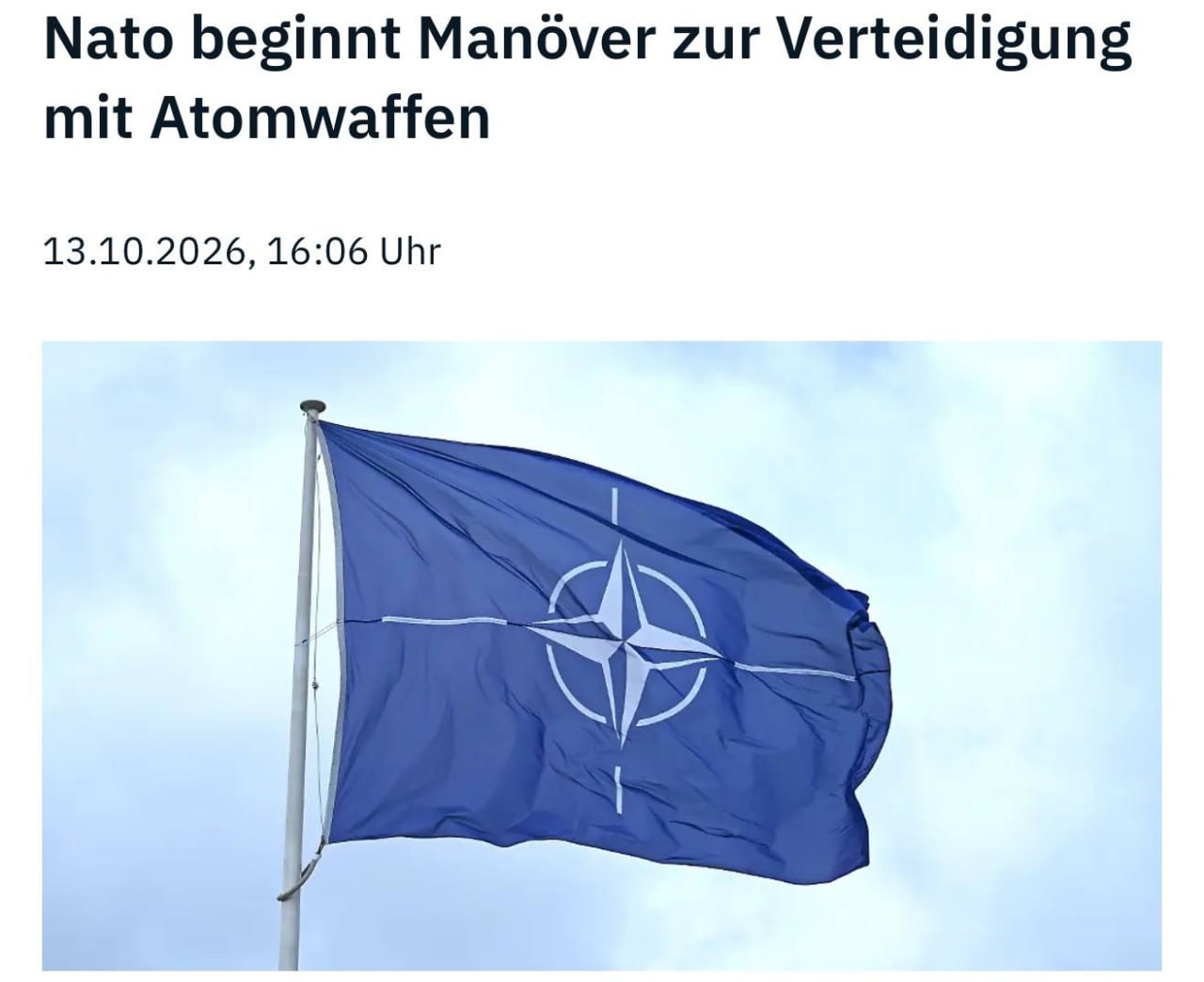 Знімок заголовок на n-tv.de &ndash; НАТО проводить навчання щодо застосування ядерної зброї