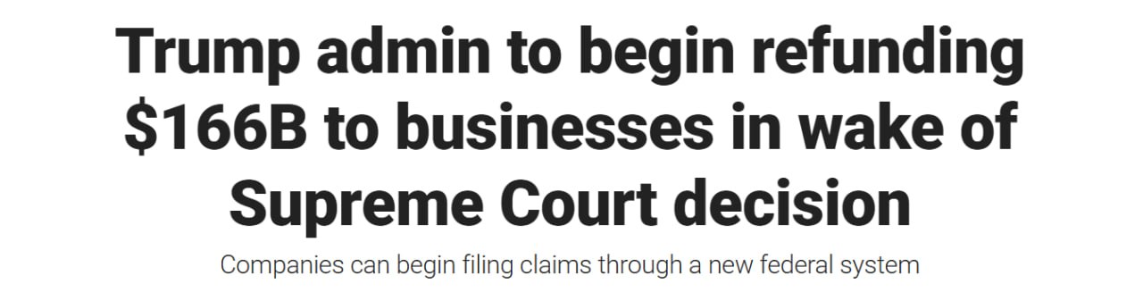 Знімок заголовка на foxnews.com &ndash; США почали повертати країнам доходи від мит Трампа після їх скасування судом