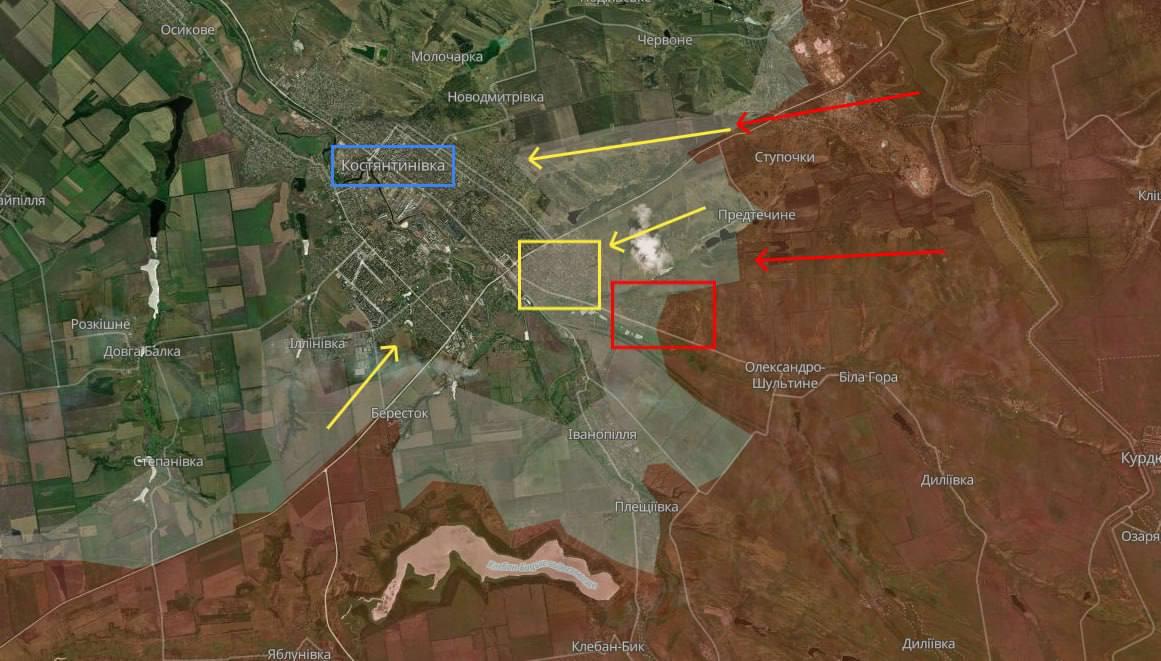 Костянтинівка. Карта бойових дій. Джерело &ndash; Deep State