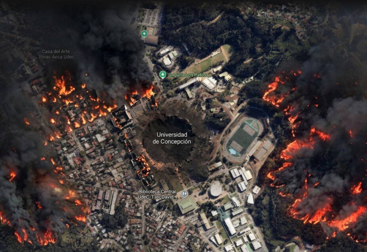 Зображення, згенероване ІІ в Google Earth. Джерело &ndash; Телеграм