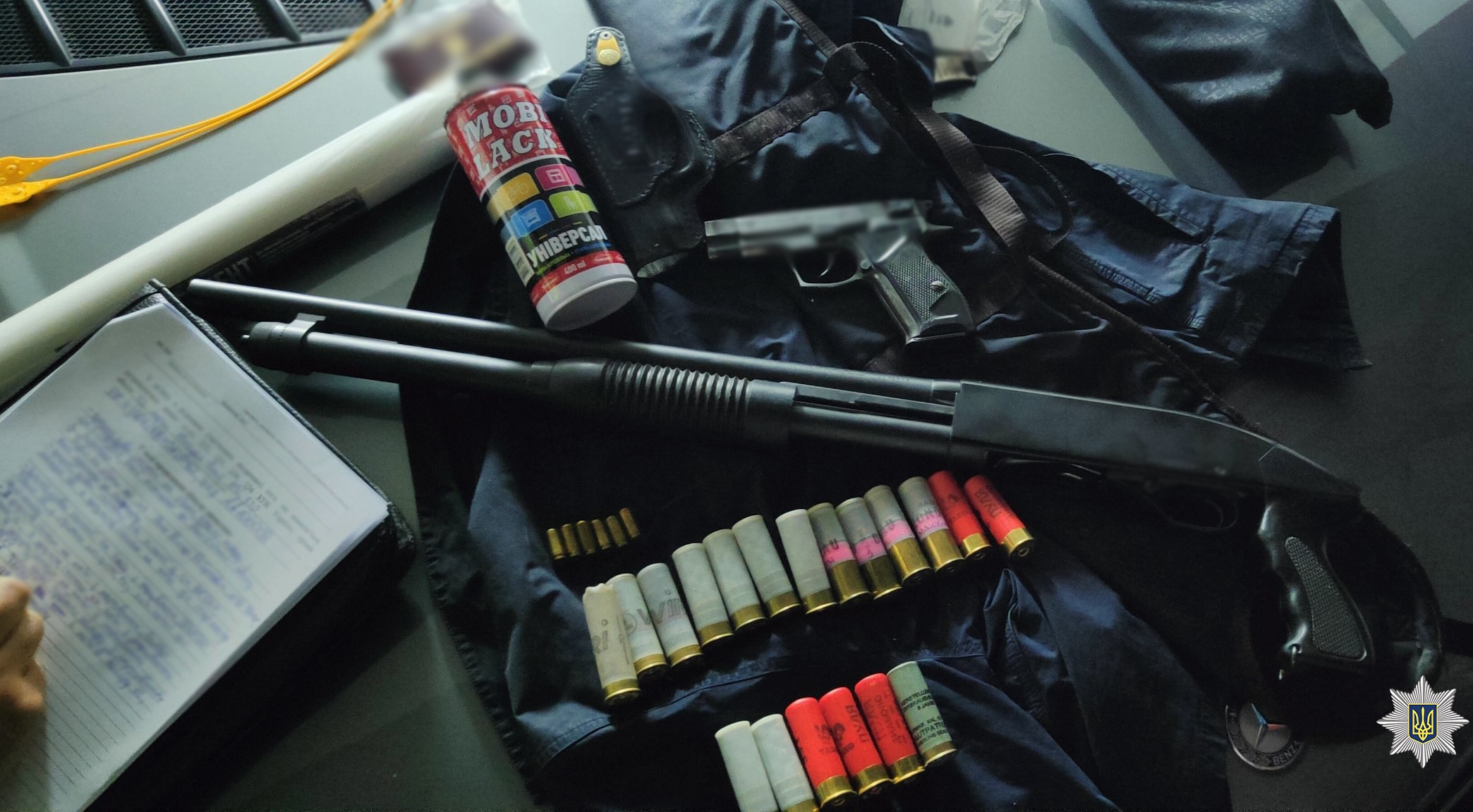 Фото конфіскованої зброї після стрілянини у Києві. Джерело &ndash; поліція