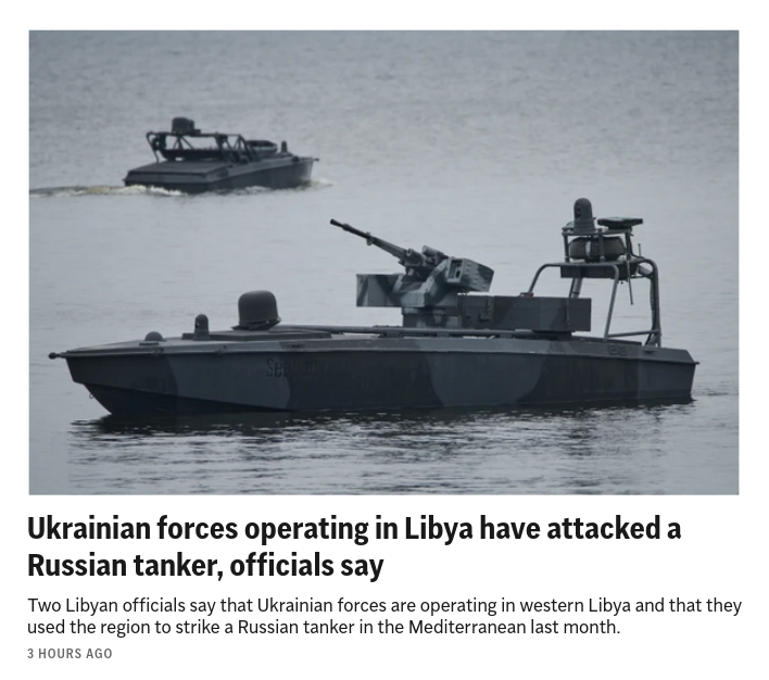 Зображення заголовка на apnews.com &ndash; Україна атакувала російський танкер у Середземному морі